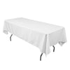 White 60 x 126 inches Rectangular Seamless Tablecloth for Wedding Restaurant Banquet Party