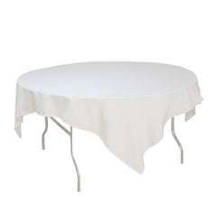 White 54 x 54 inches Square Seamless Tablecloth for Wedding Restaurant Banquet Party