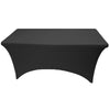 Black 8 ft Spandex Fitted Stretch Tablecloth Rectangular Table Cover Wedding Banquet Party