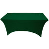 Hunter Green 4 ft x 2.5 ft Spandex Fitted Stretch Tablecloth Rectangular Table Cover Wedding Banquet Party