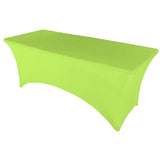 Lime 8 ft Spandex Fitted Stretch Tablecloth Rectangular Table Cover Wedding Banquet Party