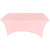 Pink 4 ft x 2.5 ft Spandex Fitted Stretch Tablecloth Rectangular Table Cover Wedding Banquet Party