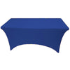 Royal Blue 4 ft x 2.5 ft Spandex Fitted Stretch Tablecloth Rectangular Table Cover Wedding Banquet Party