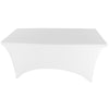 White 8 ft Spandex Fitted Stretch Tablecloth Rectangular Table Cover Wedding Banquet Party