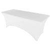 White 8 ft Spandex Fitted Stretch Tablecloth Rectangular Table Cover Wedding Banquet Party