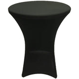 Black 28 x 43 inches Cocktail Spandex Fitted Stretch Tablecloth Table Cover Wedding Event Party