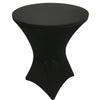 Black 24 x 43 inches Cocktail Spandex Fitted Stretch Tablecloth Table Cover Wedding Event Party