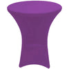 Purple 36 x 43 inches Cocktail Spandex Fitted Stretch Tablecloth Table Cover Wedding Event Party