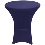 Navy Blue 36 x 43 inches Cocktail Spandex Fitted Stretch Tablecloth Table Cover Wedding Event Party