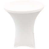 White 36 x 43 inches Cocktail Spandex Fitted Stretch Tablecloth Table Cover Wedding Event Party