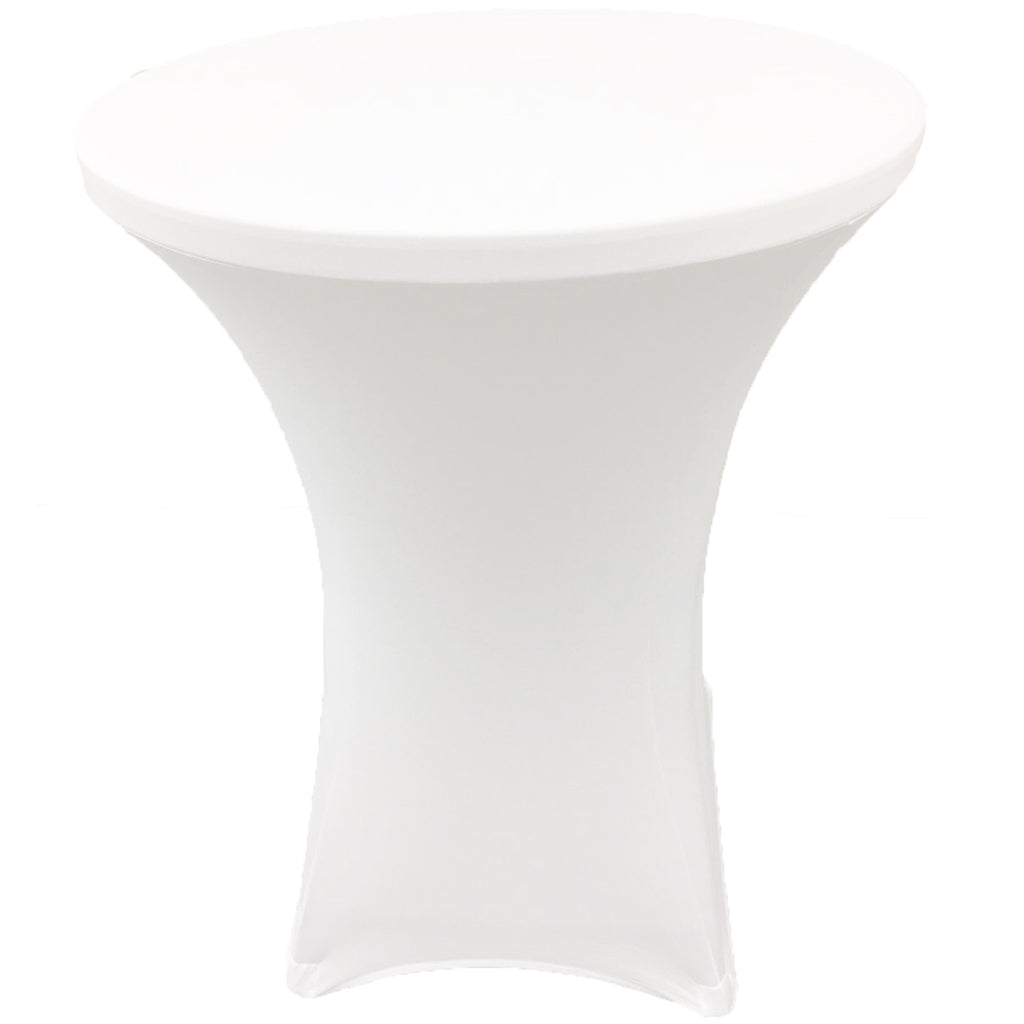 White 32 x 43 inches Cocktail Spandex Fitted Stretch Tablecloth Table Cover Wedding Event Party