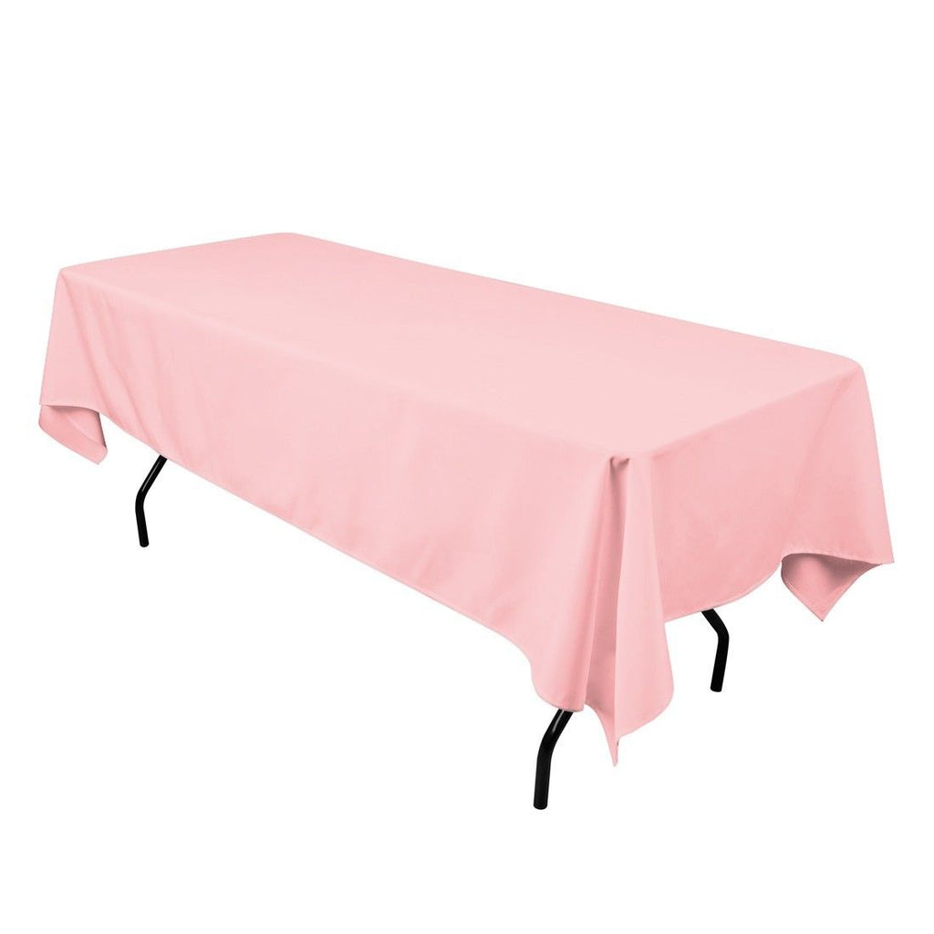 Pink 60 x 102 inches Rectangular Seamless Tablecloth for Wedding Restaurant Banquet Party