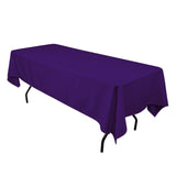 Purple 60 x 102 inches Rectangular Seamless Tablecloth for Wedding Restaurant Banquet Party