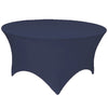 Navy Blue 6 ft Round Spandex Tablecloth Fitted Stretch Table Cover Wedding Banquet Party