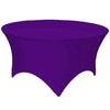 Purple 5 ft Round Spandex Tablecloth Fitted Stretch Table Cover Wedding Banquet Party