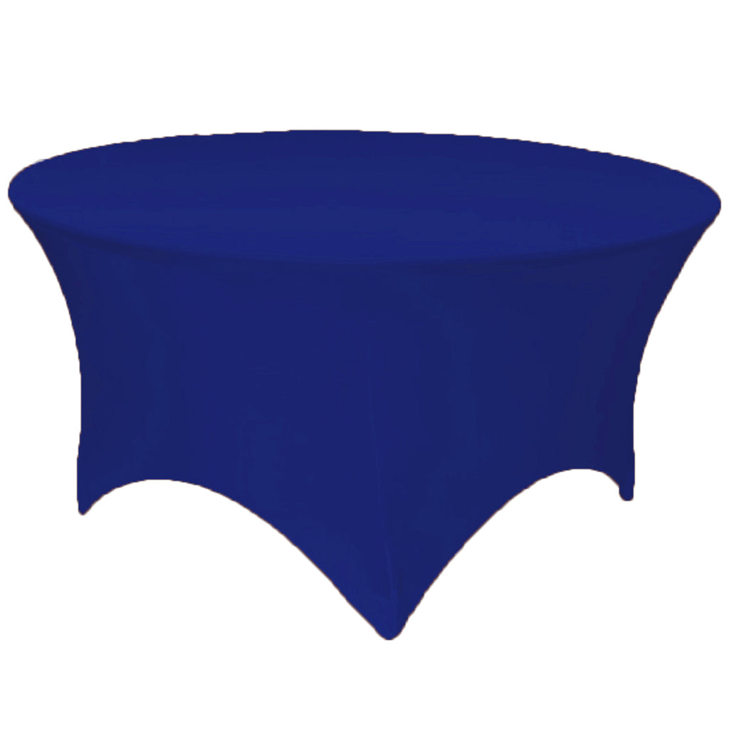 Royal Blue 5 ft Round Spandex Tablecloth Fitted Stretch Table Cover Wedding Banquet Party