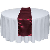 Burgundy 12 X 108 inches Satin Table Runner for Wedding Party Banquet Rectangular and Round Table