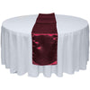 Burgundy 12 X 108 inches Satin Table Runner for Wedding Party Banquet Rectangular and Round Table