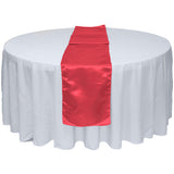 Coral 12 X 108 inches Satin Table Runner for Wedding Party Banquet Rectangular and Round Table