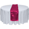 Fuchsia 12 X 108 inches Satin Table Runner for Wedding Party Banquet Rectangular and Round Table