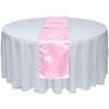 Pink 12 X 108 inches Satin Table Runner for Wedding Party Banquet Rectangular and Round Table