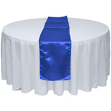 Royal Blue 12 X 108 inches Satin Table Runner for Wedding Party Banquet Rectangular and Round Table