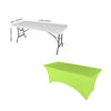 Lime 4 ft x 2.5 ft Spandex Fitted Stretch Tablecloth Rectangular Table Cover Wedding Banquet Party