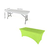 Lime 6 ft Spandex Fitted Stretch Tablecloth Rectangular Table Cover Wedding Banquet Party