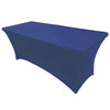 Royal Blue 8 ft Spandex Fitted Stretch Tablecloth Rectangular Table Cover Wedding Banquet Party