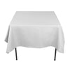 White 70 x 70 inches Square Seamless Tablecloth for Wedding Restaurant Banquet Party