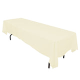 Ivory 60 x 126 inches Rectangular Seamless Tablecloth for Wedding Restaurant Banquet Party