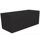 Black 4 ft x 2 ft Fitted Polyester Tablecloth Rectangular Table Cover Wedding Banquet Party