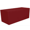 Burgundy 8 ft Fitted Polyester Tablecloth Rectangular Table Cover Wedding Banquet Party