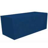 Navy Blue 6 ft Fitted Polyester Tablecloth Rectangular Table Cover Wedding Banquet Party