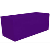 Purple 6 ft Fitted Polyester Tablecloth Rectangular Table Cover Wedding Banquet Party