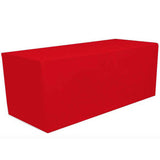 Red 6 ft Fitted Polyester Tablecloth Rectangular Table Cover Wedding Banquet Party