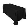 Black 90 x 132 inches Rectangular Seamless Tablecloth for Wedding Restaurant Banquet Party