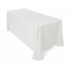 White 90 x 132 inches Rectangular Seamless Tablecloth for Wedding Restaurant Banquet Party