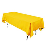 Yellow 60 x 126 inches Rectangular Seamless Tablecloth for Wedding Restaurant Banquet Party